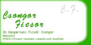 csongor ficsor business card