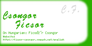 csongor ficsor business card